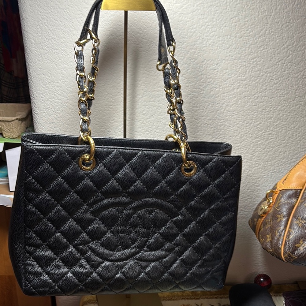 Chanel Black Quilted Leather Tote Bag